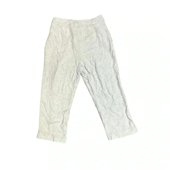 Free People High Waisted Cropped Linen Blend Pants Size 14 - Picture 2 of 6
